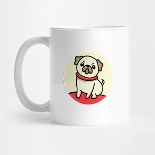 Cute Dog Drawing - Pug Mug